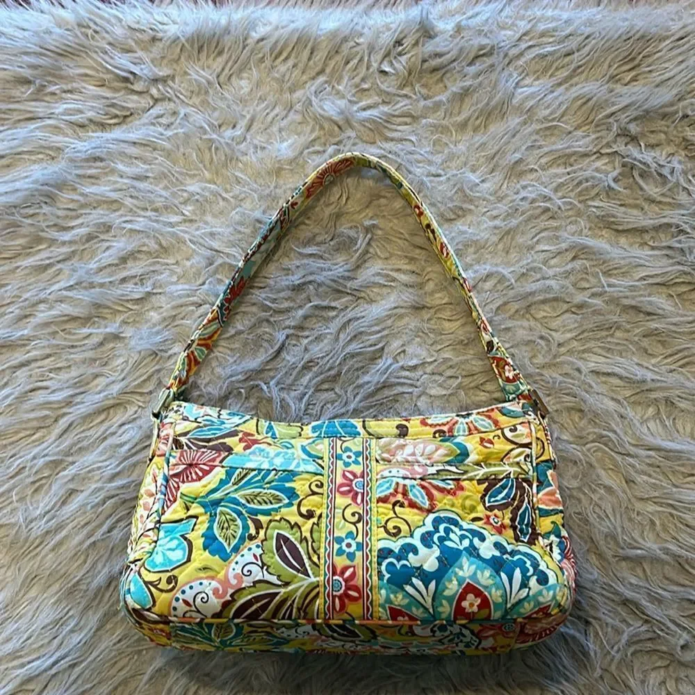 Vera‎ Bradley Clare Provençal yellow, blue, red and brown shoulder bag